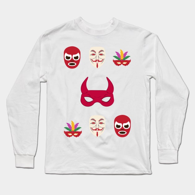 Narcissist Masks Long Sleeve T-Shirt by twinkle.shop